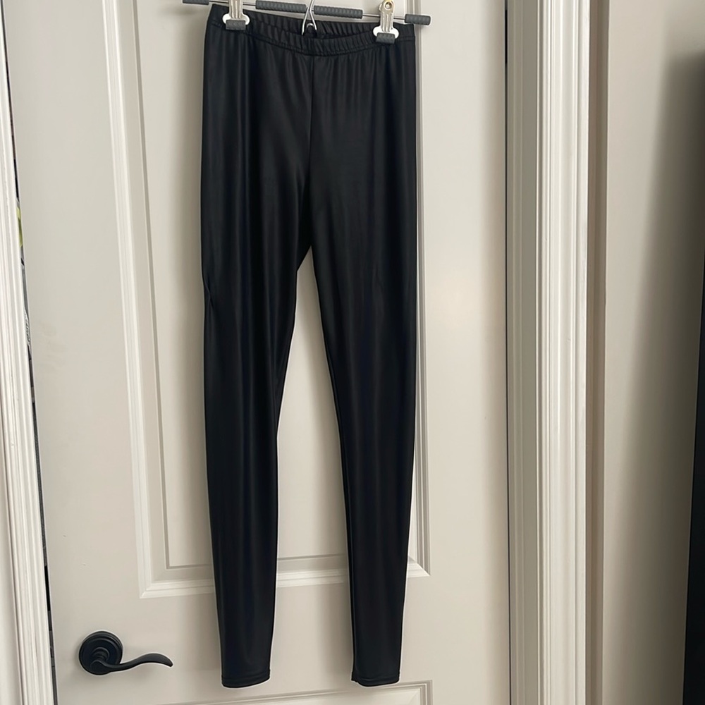 Faux leather tights!